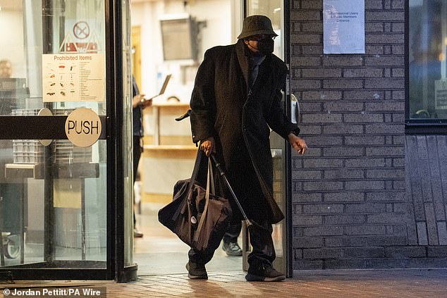 Nath pictured leaving Southwark Crown Court on Wednesday. He insists he spiked the beverage to make the woman 'less anxious' rather than as part of a plan to have sex with her