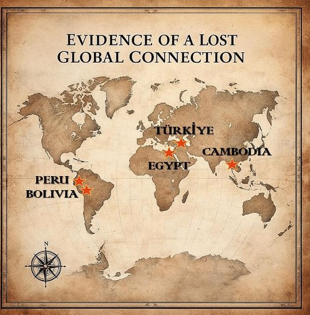 The symbols appear in locations ranging from Turkey's Van region to South America and Cambodia