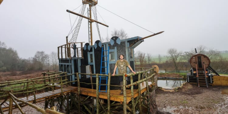I sold my house and spent £60k to live in an off-grid 'pirate ship' but now I fear council will force me to tear it down