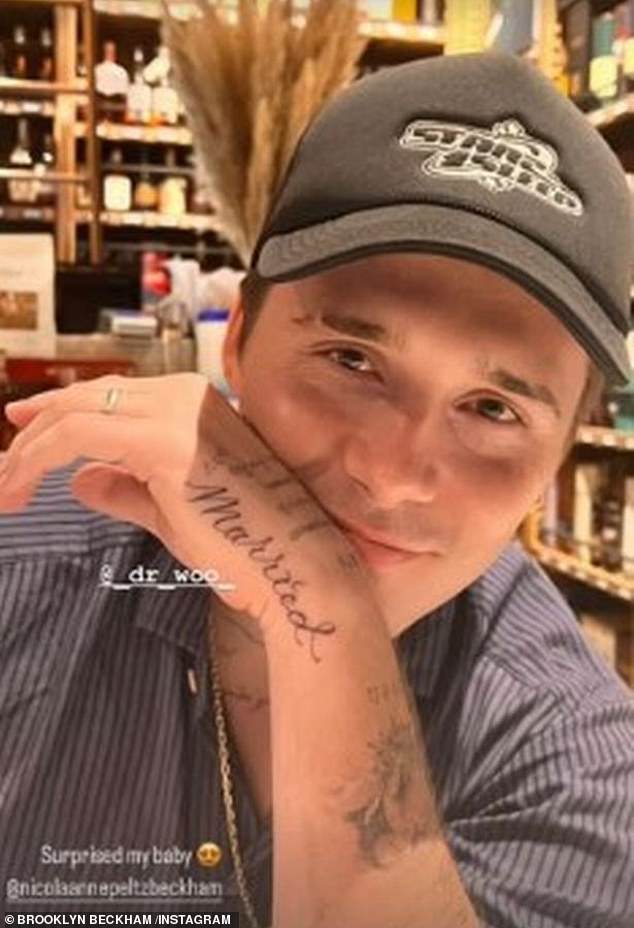 He also has 'married' tattooed on his arm