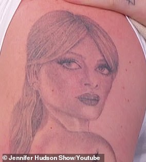 Brooklyn revealed a vast portrait of his wife on his upper arm