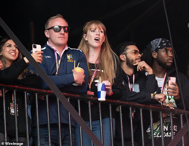 As Ms Rayner munched away, surrounded by her ¿praetorian guard¿ of allies, her boyfriend ¿ and lead political cheerleader ¿ Sam Tarry was roaming the parliamentary estate, machinating on her behalf. The pair are pictured together at Parklife Festival in June, 2022