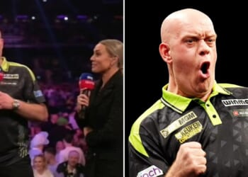 'About f***ing time' - Michael van Gerwen in X-rated outburst live on Sky Sports forcing Emma Paton to apologise