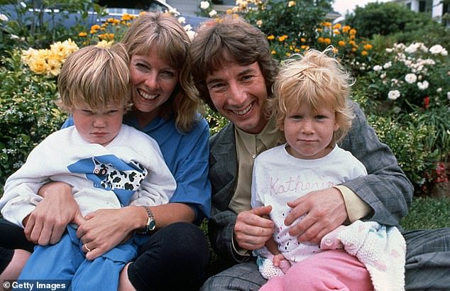 Short and his late wife Nancy Dolman, pictured in 1989 with their children Katherine and Oliver