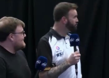 Will you shut up' - Darts star shouts at rival as interview is interrupted after £15,000 win