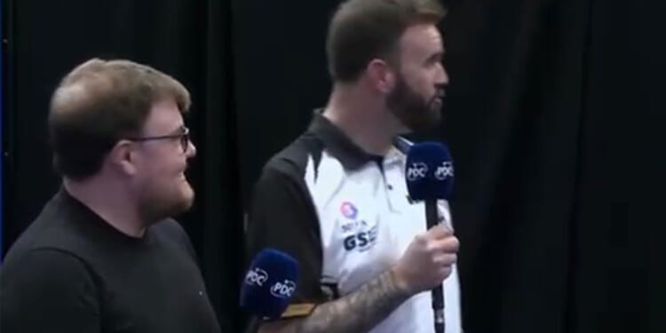 Will you shut up' - Darts star shouts at rival as interview is interrupted after £15,000 win