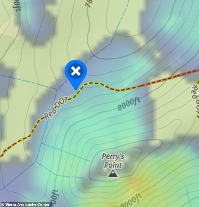 The Avalanche happed at Castle Peak