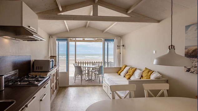 The beach houses are situated on the beach of Wijk aan Zee in North Holland