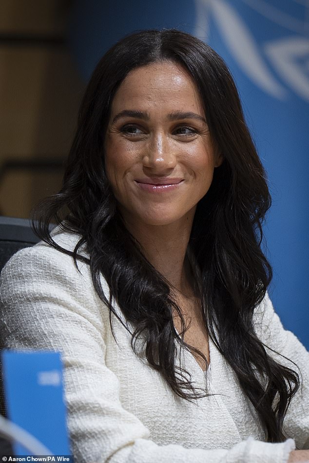 The Duchess of Sussex attends a World Health Organisation roundtable in Amman today