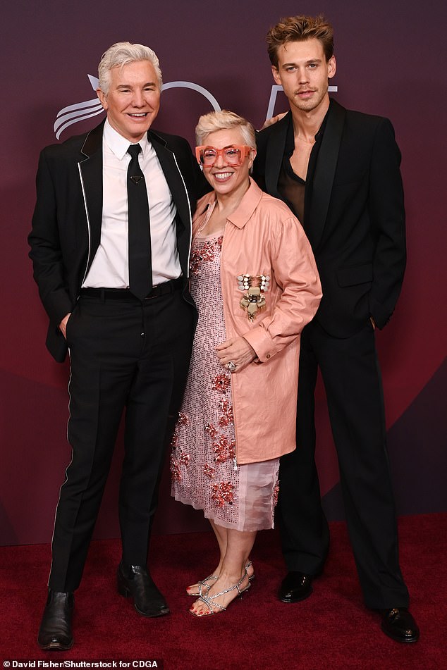 Award-winning production designer Catherine works on all of Baz's movies (pictured with Elvis actor Austin Butler at the Costume Designers Guild Awards)