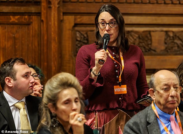 Kelly Kaye told the packed meeting: 'As a parent, you feel that you've done everything right, but yet in situations like these you feel you can't protect your child. It's really frightening'