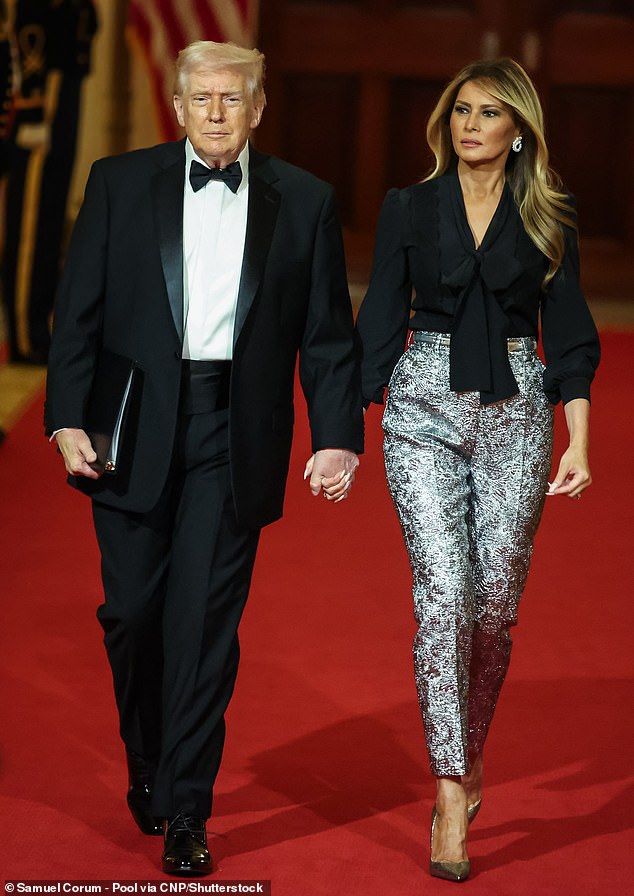 She made headlines for wearing bold silver trousers to the black-tie Governors Dinner earlier this month, with some fashion critics branding the look 'disgraceful'
