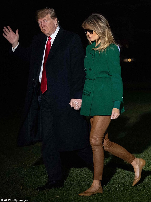 She caused quite a stir in 2018, during Trump's first term, when she sported a pair of skin-colored leather leggings from Ralph Lauren and she and her husband returned from a visit to troops in Iraq