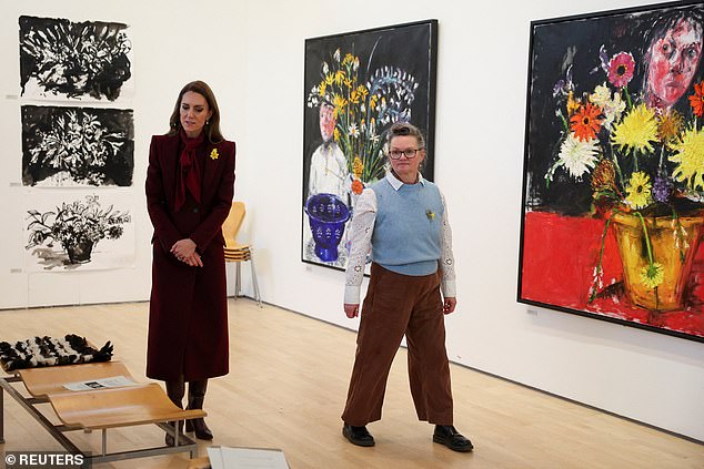 Kate and William then visited Oriel Davies, a public contemporary art gallery based in Newtown, rural Powys, to see a project funded by the Alexandra Reinhardt Memorial Award