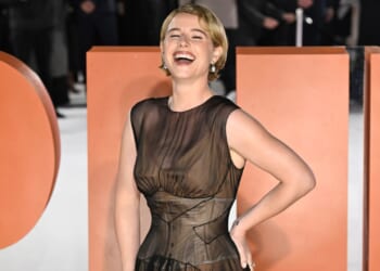 Jessie Buckley flashes underwear in raunchy sheer gown after scooping Best Actress at Baftas