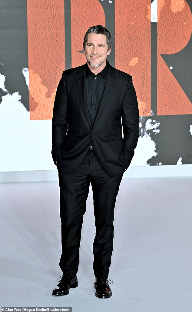 Best known for his roles in Batman and The Fighter, Christian cut a dapper figure in a sharp suit