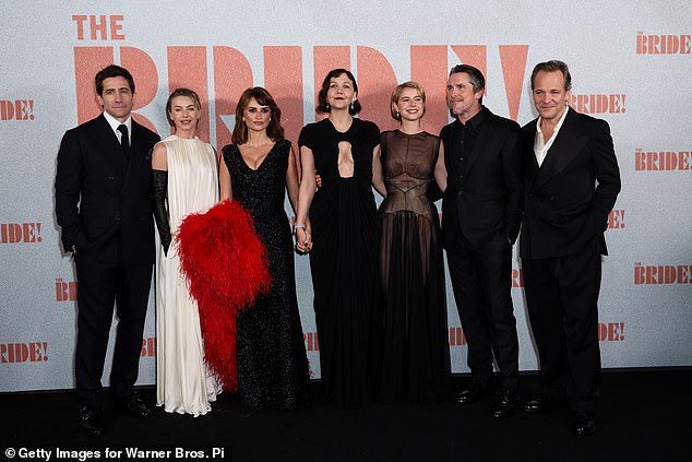 All of the cast were out in force to celebrate the release of The Bride!, which hits cinemas next week on March 6