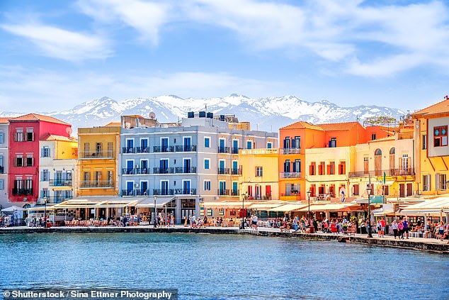 Chania in Greece comes in join seventh place for swimming spots
