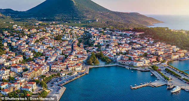 The town of Pylos, Navarino Coast, Peloponnese, Greece is picturesque