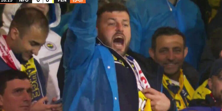 'Undercover trolling' - Bizarre moment Fenerbahce fan winds up Nottingham Forest supporters with hidden EFL shirt