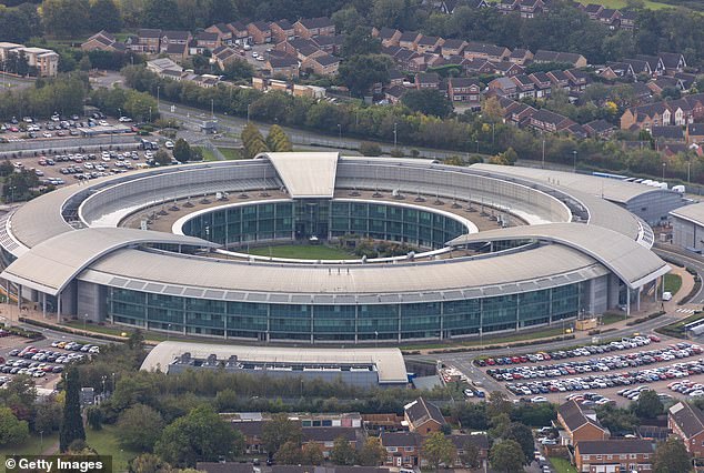 An aerial view of GCHQ in Cheltenham, where Gareth had been working before being sent on a secondment to the MI6 office in Vauxhall, London