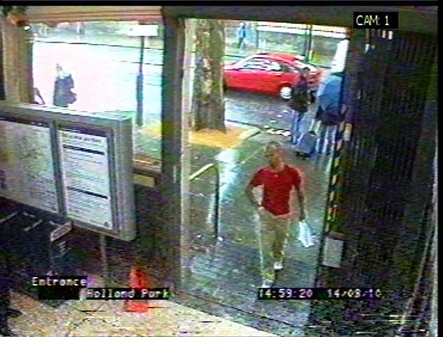 Gareth Williams was caught on CCTV at Holland Park Underground station on 14/8/2010 in one of the final images of the MI6 maths genius. He died the following day and was discovered at his Pimlico flat on 23/8/2010