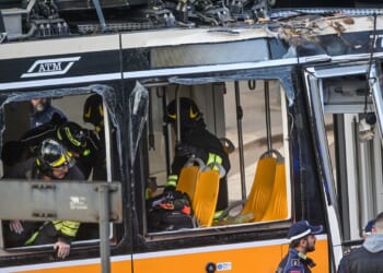 At least one dead & 25 injured after tram derails in Milan and smashes into store leaving shoppers trapped
