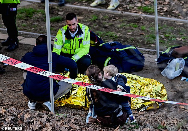 Emergency services are at the scene to assist the injured