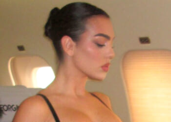 Georgina Rodriguez wears just bra and tights on private jet as Cristiano Ronaldo's fiancee leaves fans in shock