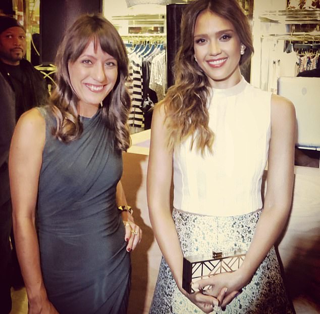 I’ve worked on hundreds of partnerships with some of Britain’s top High Street names and created my own fashion collection with Dutch designer brand Baukjen (pictured with actress and businesswoman Jessica Alba)