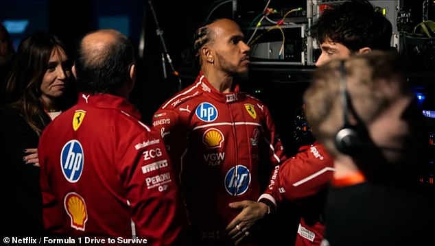 A shocked Lewis Hamilton said 's***' as he heard the reaction to Horner's entrance at the O2