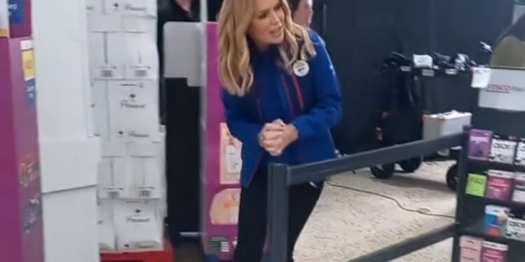 Shoppers stunned as they spot Amanda Holden in a Tesco uniform on their weekly shop