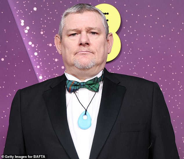 Tourette's campaigner Davidson (pictured) yelled the N-word at black actors Michael B. Jordan and Delroy Lindo during the BAFTAs at the Royal Festival Hall in London last Sunday