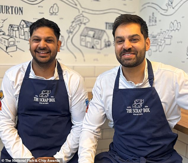 Aman, 36, and Gavin, 33, won the 38th iteration of the UK's official fish and chip competition