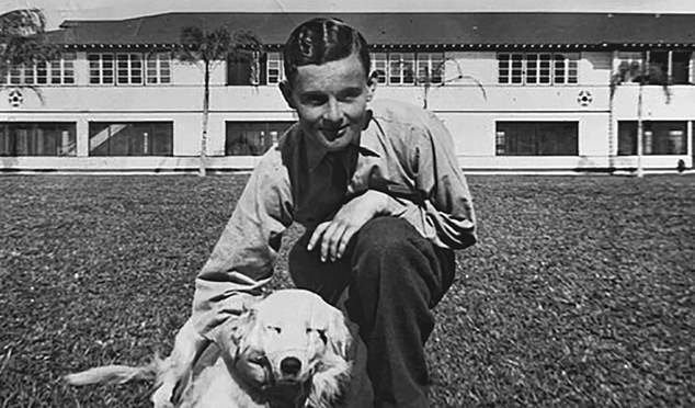 Mr Bell is pictured as a child with his dog at Lakeland and will be celebrating his 105th birthday next week