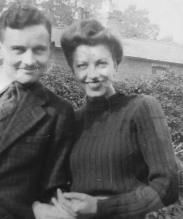 Mr Webb married his wife Kath (pictured) in July 1943 and had their daughter Vivienne in September 1944
