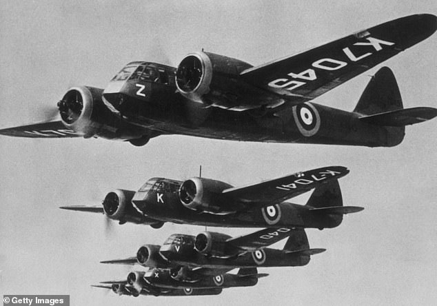 Mr Webb described a 'typical night sortie' as taking off around 9pm, after being wished good luck by his squadron leader