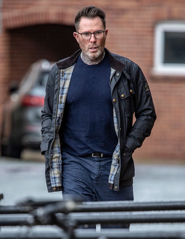Marc Cole Jones arriving at Chester Crown Court.