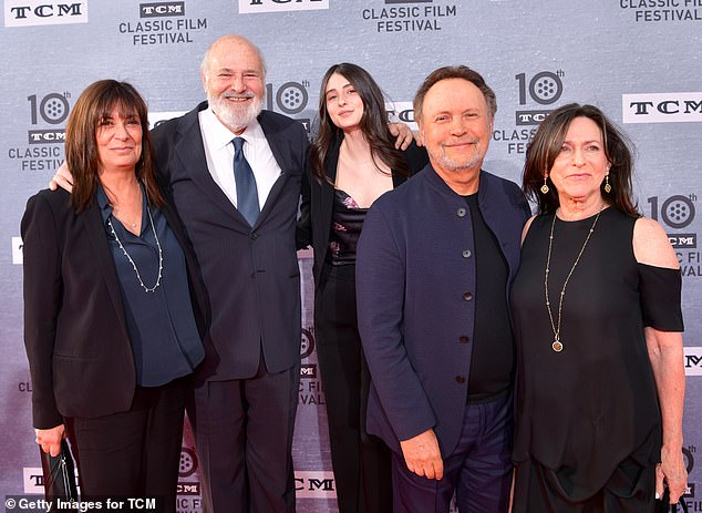 The Reiners with their daughter Romy, back, and the Crystals (Billy and wife Janice) attended a 30th anniversary screening of When Harry Met Sally in 2019