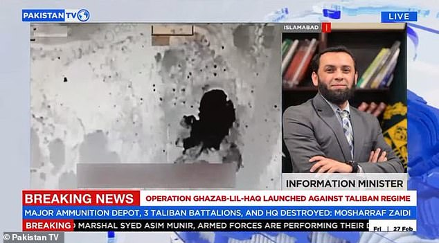 Pakistani news channels broadcast footage of major explosions in Afghanistan