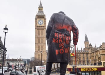 Man, 38, charged after Winston Churchill statue in Westminster is defaced with graffiti