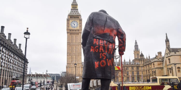 Man, 38, charged after Winston Churchill statue in Westminster is defaced with graffiti