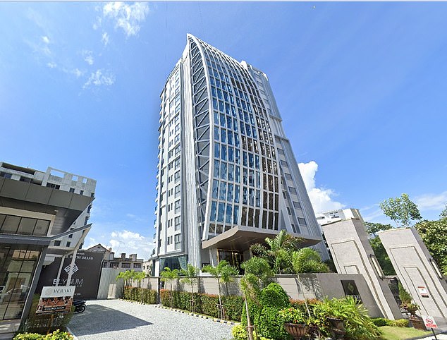 The building from which Andrew Griffiths was found dead on February 9 after falling from the 17th floor