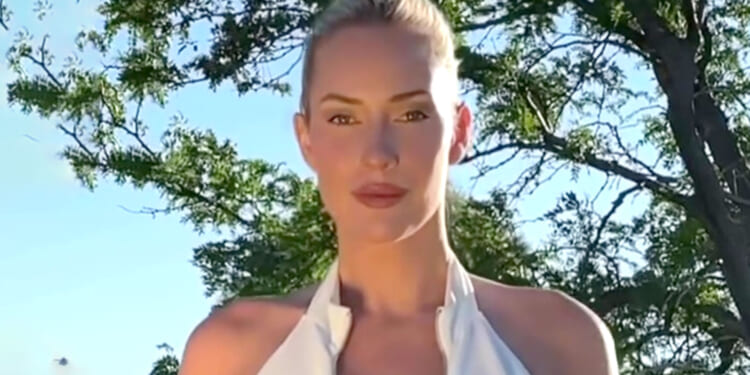 Paige Spiranac takes shot in slow-motion as golf fans gasp 'breathtakingly beautiful'