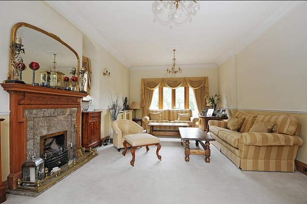 Pictured: The inside of Molloy's home. The wealthy banker carried out the 'doughnutting' scam at least 740 times which exploits ticket barriers to create a 'hole' in payment for part of the journey