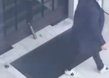 Moment asylum seeker sparks terror alert leaving 'fake stick of dynamite' outside MI5 base