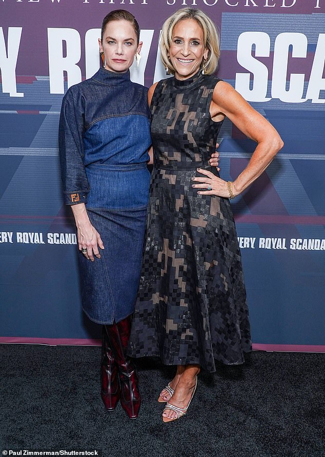 Ruth Wilson (left) played Emily Maitlis (right) whose 2019 interview with Andrew hastened his exit from public royal duties