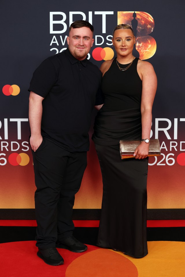 Luke Littler and Faith Millar at The BRIT Awards 2026.