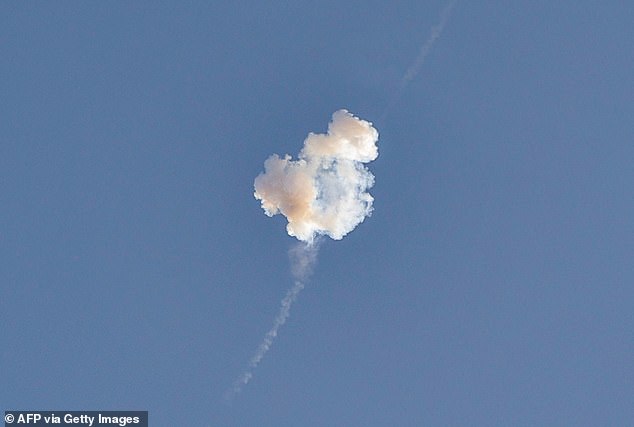 Smoke from a reported rocket interception is seen over the sky in Abu Dhabi, the capital of the United Arab Emirates where the US has military personnel