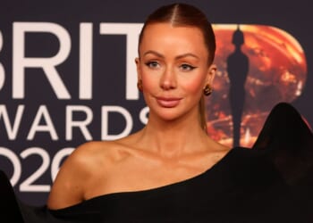 Olivia Attwood stuns in black leggy gown at Brit Awards before reuniting with pal Pete Wicks at ceremony